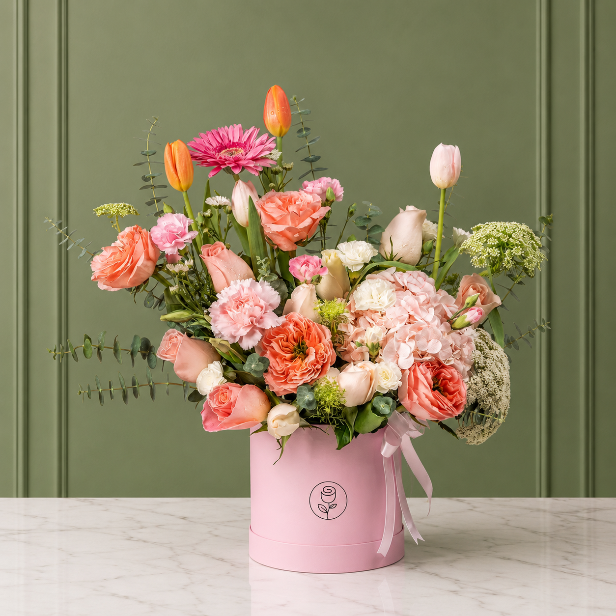 Cajas con flores de lujo